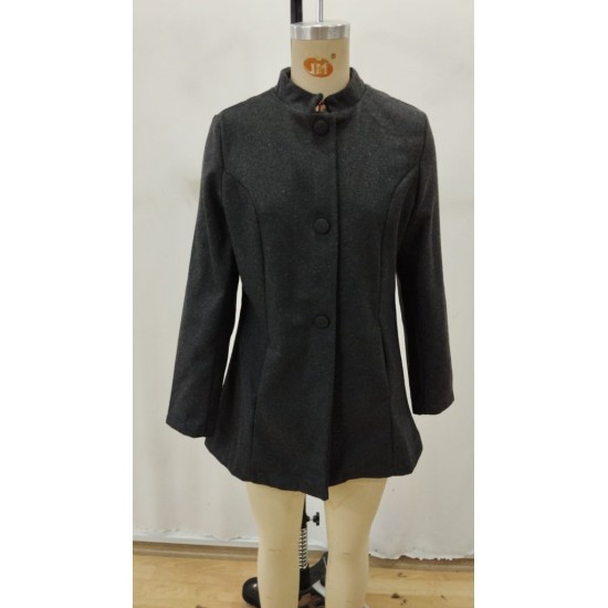 Kadın Uzun Kollu Hakim Yakalı önden Düğmeli Cep Detaylı Kısa Kaşe Kaban, 29355 Kadın Uzun Kollu Hakim Yakalı önden Düğmeli Cep Detaylı Kısa Kaşe Kaban, 29355