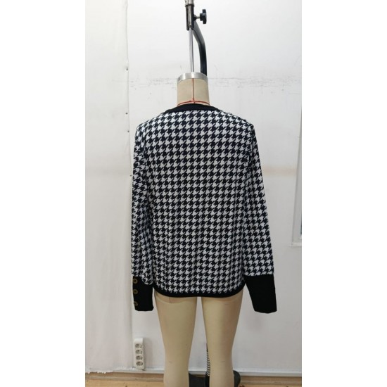 Kadın Uzun Kollu V Yakalı Desenli Süprem Bluz , 29372 Kadın Uzun Kollu V Yakalı Desenli Süprem Bluz , 29372