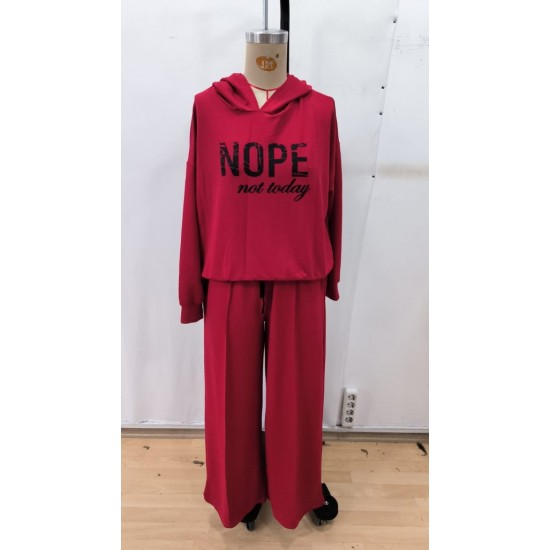 Kadın Uzun Kollu Nope Baskılı Beli Ribanalı Ikili Takım , 29367 Kadın Uzun Kollu Nope Baskılı Beli Ribanalı Ikili Takım , 29367