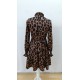 Kadın Uzun Kollu Yarı Balıkçı Yaka Leopar Desenli Modal Mini Elbise , 29395 Kadın Uzun Kollu Yarı Balıkçı Yaka Leopar Desenli Modal Mini Elbise , 29395