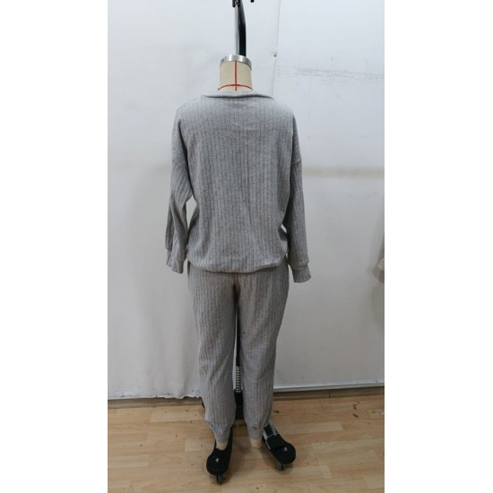 Kadın Uzun Kollu V Yakalı Kaşkorse Bluz Ve Pantolon Ikili Takım , 29401