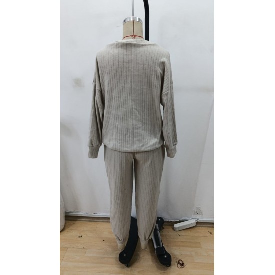 Kadın Uzun Kollu V Yakalı Kaşkorse Bluz Ve Pantolon Ikili Takım , 29400