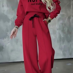 Kadın Uzun Kollu Nope Baskılı Beli Ribanalı Ikili Takım , 29398 Kadın Uzun Kollu Nope Baskılı Beli Ribanalı Ikili Takım , 29398