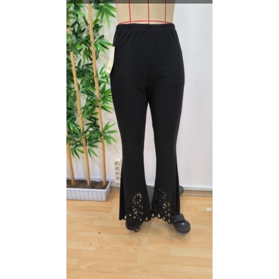 Kadın Yüksek Bel Paçaya Doğru Genişleyen Lazer çiçek Kesim Detaylı Ithal Krep Pantolon , 29428 Kadın Yüksek Bel Paçaya Doğru Genişleyen Lazer çiçek Kesim Detaylı Ithal Krep Pantolon , 29428