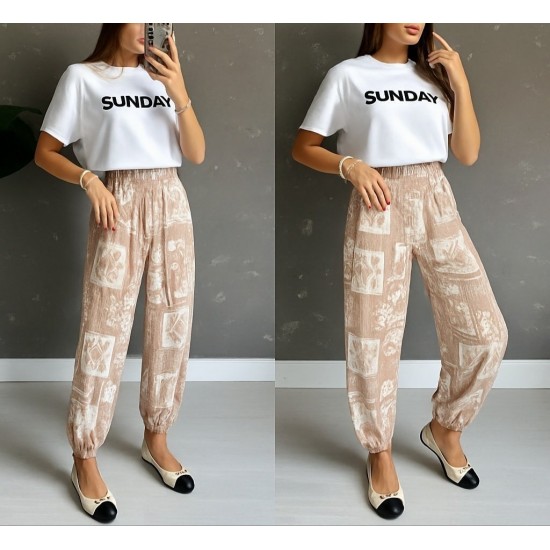 Kadın Desenli Süprem Pantolon , 29437