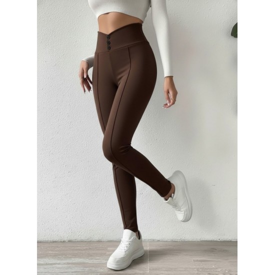 Kadın Yüksek Bel önden Düğmeli Dalgıç Tayt , 29455 Kadın Yüksek Bel önden Düğmeli Dalgıç Tayt , 29455