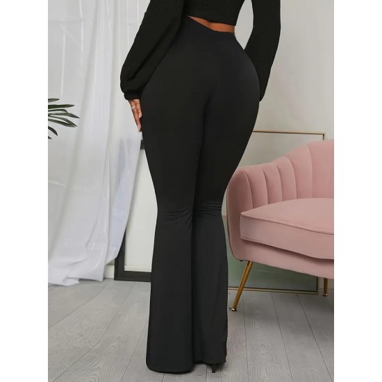 Kadın Yüksek Bel Ispanyol Paça Dalgıç Pantolon , 29461 Kadın Yüksek Bel Ispanyol Paça Dalgıç Pantolon , 29461