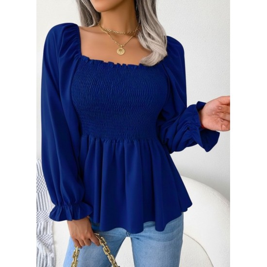 Kadın Uzun Kollu Geometrik Yakalı Gipe Detaylı Krep Bluz , 29484 Kadın Uzun Kollu Geometrik Yakalı Gipe Detaylı Krep Bluz , 29484