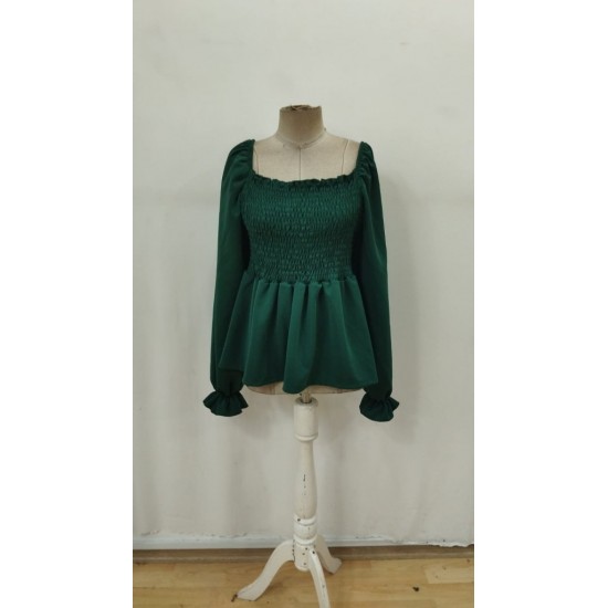 Kadın Uzun Kollu Geometrik Yakalı Gipe Detaylı Krep Bluz , 29483 Kadın Uzun Kollu Geometrik Yakalı Gipe Detaylı Krep Bluz , 29483