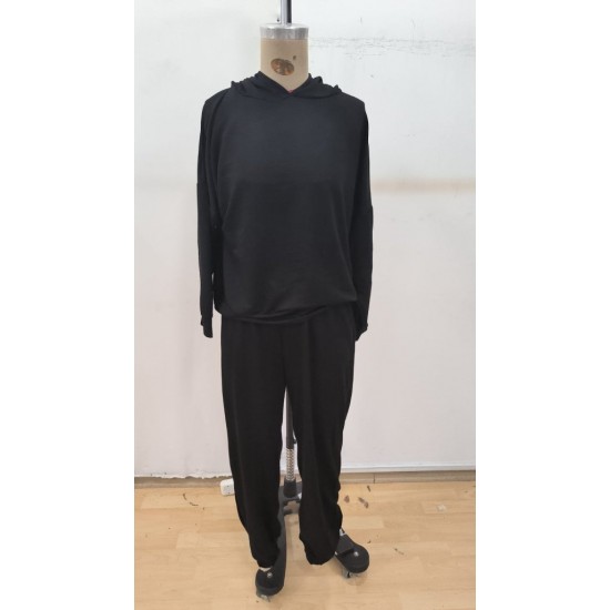 Kadın Uzun Kollu Kapşonlu Viskon Iki Iplik Bluz Ve Pantolon Ikili Takım , 29479 Kadın Uzun Kollu Kapşonlu Viskon Iki Iplik Bluz Ve Pantolon Ikili Takım , 29479