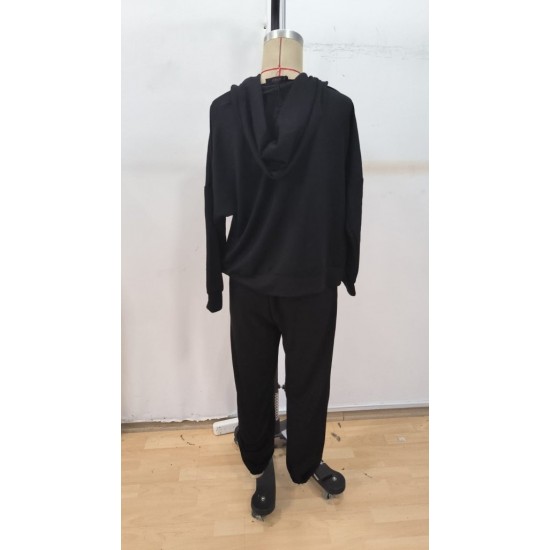 Kadın Uzun Kollu Kapşonlu Viskon Iki Iplik Bluz Ve Pantolon Ikili Takım , 29479 Kadın Uzun Kollu Kapşonlu Viskon Iki Iplik Bluz Ve Pantolon Ikili Takım , 29479