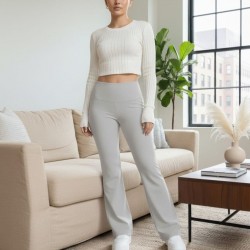 Kadın Yüksek Bel Ispanyol Paçalı Pantolon Tayt, 29491