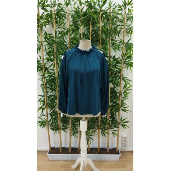 Kadın Uzun Kollu Omuzlardan Açık Sandy Bluz, 29507