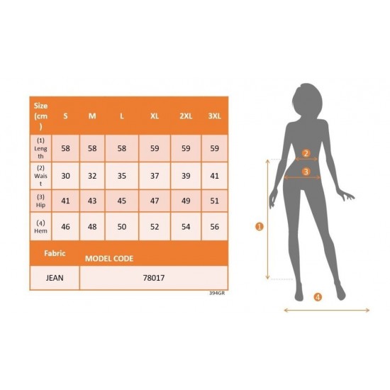 Kadın Elastik Bel Yırtık Kenar Detaylı Kot Etek, 29519
