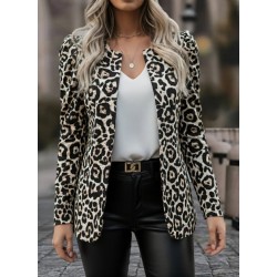 Kadın Uzun Kollu Alın Omuz önü Açık şardonlu Dalgıç Ceket, 29538