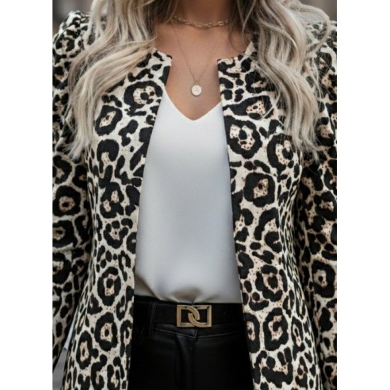 Kadın Uzun Kollu Alın Omuz önü Açık şardonlu Dalgıç Ceket, 29538