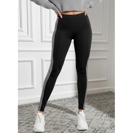 Kadın Yüksek Bel Yarı şerit Pul Payetli Dalgıç Tayt , 29532