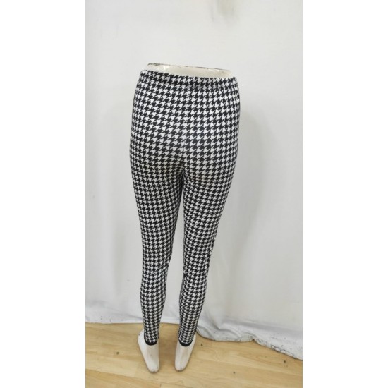 Kadın Yüksek Bel Kaz Ayağı Desenli Yanları şeritli Dalgıç Pantolon , 29525 Kadın Yüksek Bel Kaz Ayağı Desenli Yanları şeritli Dalgıç Pantolon , 29525