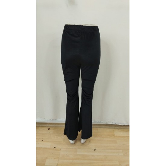 Kadın Yüksek Bel Paçaya Doğru Genişleyen Kadife Pantolon , 29544