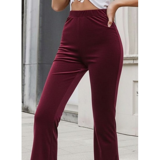 Kadın Yüksek Bel Paçaya Doğru Genişleyen Kadife Pantolon , 29543