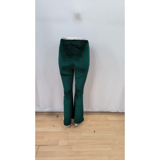 Kadın Yüksek Bel Paçaya Doğru Genişleyen Kadife Pantolon , 29542