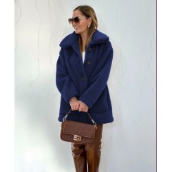 Kadın Uzun Kollu Yakalı önden Düğmeli Welsoft Kaban , 29584