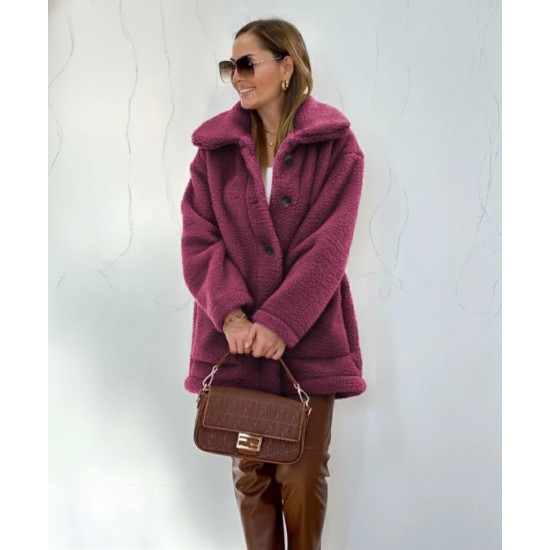 Kadın Uzun Kollu Yakalı önden Düğmeli Welsoft Kaban , 29583