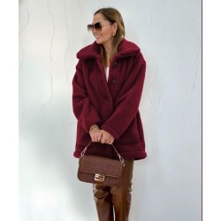 Kadın Uzun Kollu Yakalı önden Düğmeli Welsoft Kaban , 29581