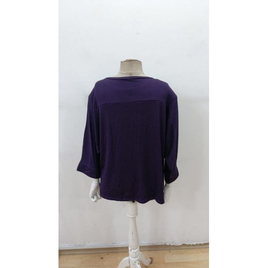 Kadın Truvakar Kollu Bisiklet Yaka Viskon Bluz , 29588