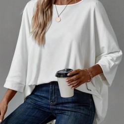 Kadın Truvakar Kollu Bisiklet Yaka Viskon Bluz , 29587 Kadın Truvakar Kollu Bisiklet Yaka Viskon Bluz , 29587