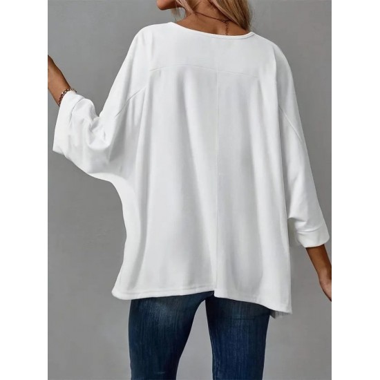 Kadın Truvakar Kollu Bisiklet Yaka Viskon Bluz , 29587