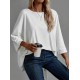 Kadın Truvakar Kollu Bisiklet Yaka Viskon Bluz , 29587