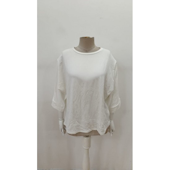 Kadın Truvakar Kollu Bisiklet Yaka Viskon Bluz , 29587