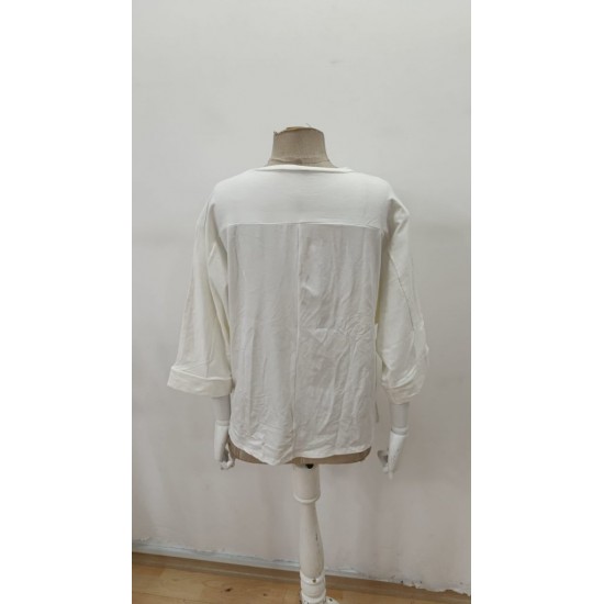 Kadın Truvakar Kollu Bisiklet Yaka Viskon Bluz , 29587