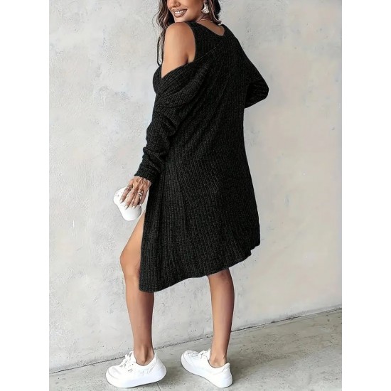 Kadın Askılı Yuvarlak Yakalı önü Düğmeli şardonlu Kaşkorse Mini Elbise Ve Kısa Ceket , 29642 Kadın Askılı Yuvarlak Yakalı önü Düğmeli şardonlu Kaşkorse Mini Elbise Ve Kısa Ceket , 29642