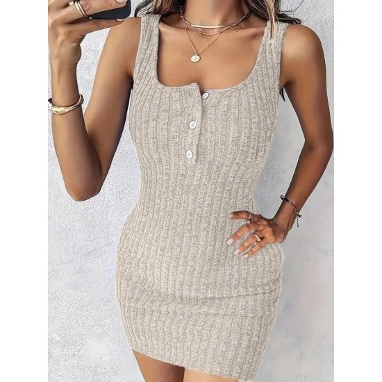 Kadın Askılı Yuvarlak Yakalı önü Düğmeli şardonlu Kaşkorse Mini Elbise Ve Kısa Ceket, 29641