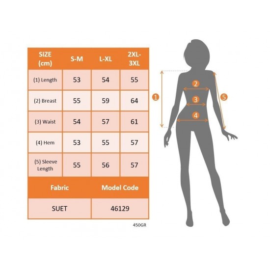 Kadın Uzun Kollu önden Düğmeli Kısa Süet Ceket , 29688