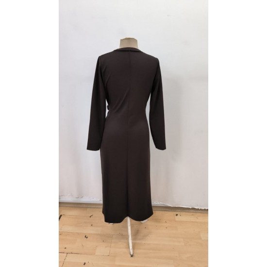 Kadın Uzun Kollu Bisiklet Yaka Yandan Bağlamalı Uzun Modal Elbise, 29682 Kadın Uzun Kollu Bisiklet Yaka Yandan Bağlamalı Uzun Modal Elbise, 29682