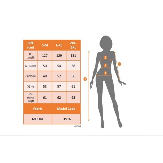 Kadın Uzun Kollu V Yakalı Yanlardan Yırtmaçlı Uzun Viskon Iki Iplik Elbise , 29667