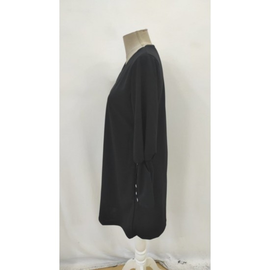 Kadın Uzun Kollu V Yakalı Kısa Ithal Krep Elbise , 29702 Kadın Uzun Kollu V Yakalı Kısa Ithal Krep Elbise , 29702