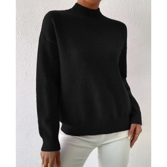 Kadın Uzun Kollu Balıkçı Yaka Triko Bluz , 29724