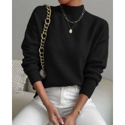 Kadın Uzun Kollu Balıkçı Yaka Triko Bluz , 29724