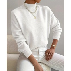 Kadın Uzun Kollu Balıkçı Yaka Triko Bluz , 29723