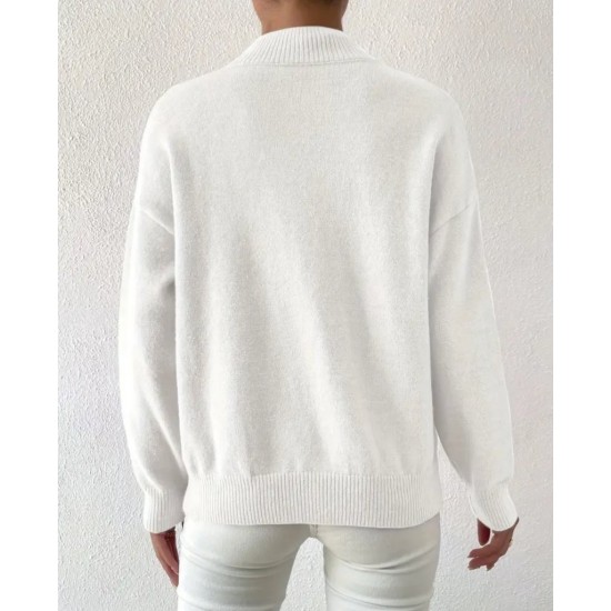 Kadın Uzun Kollu Balıkçı Yaka Triko Bluz , 29723