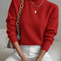 Kadın Uzun Kollu Balıkçı Yaka Triko Bluz , 29722