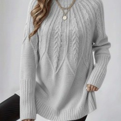 Kadın Uzun Kollu Yarı Balıkçı Yaka Triko Bluz , 29721