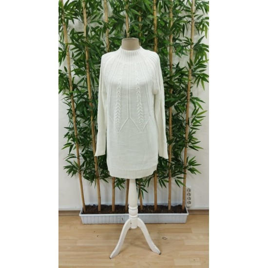 Kadın Uzun Kollu Yarı Balıkçı Yaka Triko Bluz , 29721