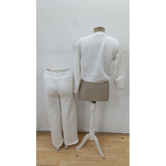 Kadın Uzun Kollu Bisiklet Yaka Desenli Iki Iplik şardonlu Bluz Ve Pantolon Ikili Takım, 29713 Kadın Uzun Kollu Bisiklet Yaka Desenli Iki Iplik şardonlu Bluz Ve Pantolon Ikili Takım, 29713