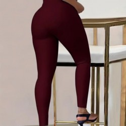 Kadın Yüksek Bel Belden Toka Detaylı Dalgıç Tayt , 29705