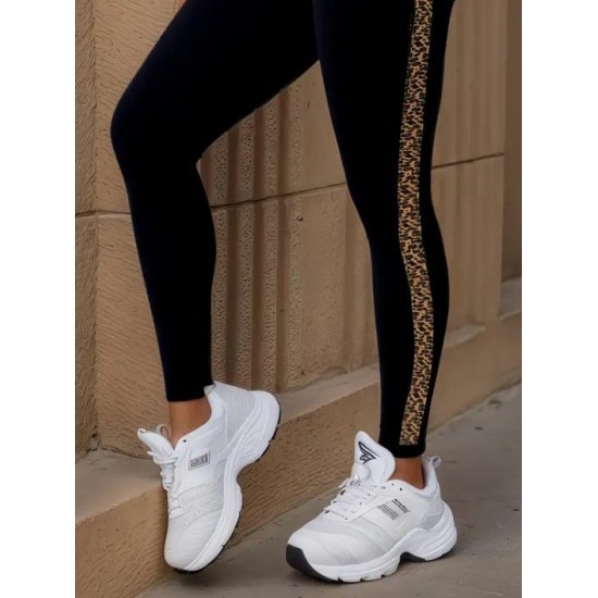 Kadın Yüksek Bel Yandan Leopar Desen Detaylı Dalgıç Tayt , 29745 Kadın Yüksek Bel Yandan Leopar Desen Detaylı Dalgıç Tayt , 29745